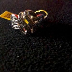 Black diamond 9.25 STS platinum Ring